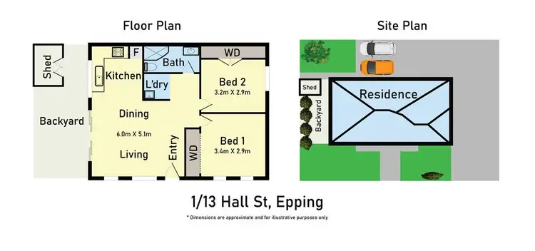 Floorplan of Homely unit listing, 1/13 Hall Street, Epping VIC 3076