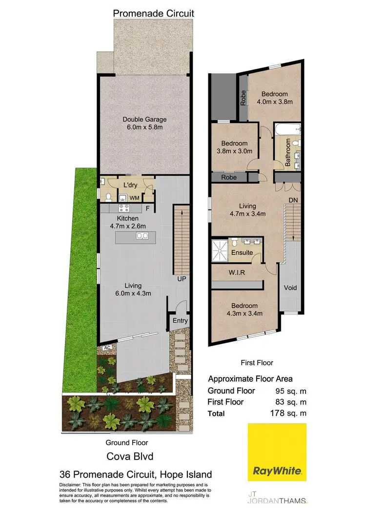 Floorplan of Homely townhouse listing, 36 Promenade Circuit, Hope Island QLD 4212