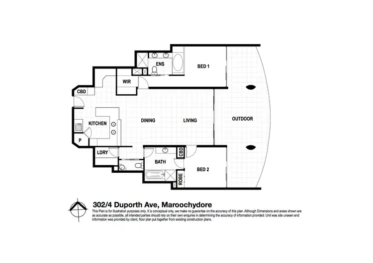 Floorplan of Homely unit listing, 302/4-8 Duporth Avenue, Maroochydore QLD 4558
