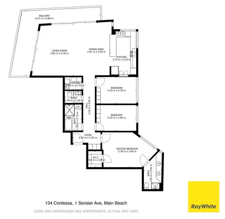 Floorplan of Homely apartment listing, 134/1 Serisier Avenue, Main Beach QLD 4217