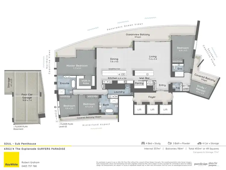 Floorplan of Homely apartment listing, 6302/4-14 The Esplanade, Surfers Paradise QLD 4217