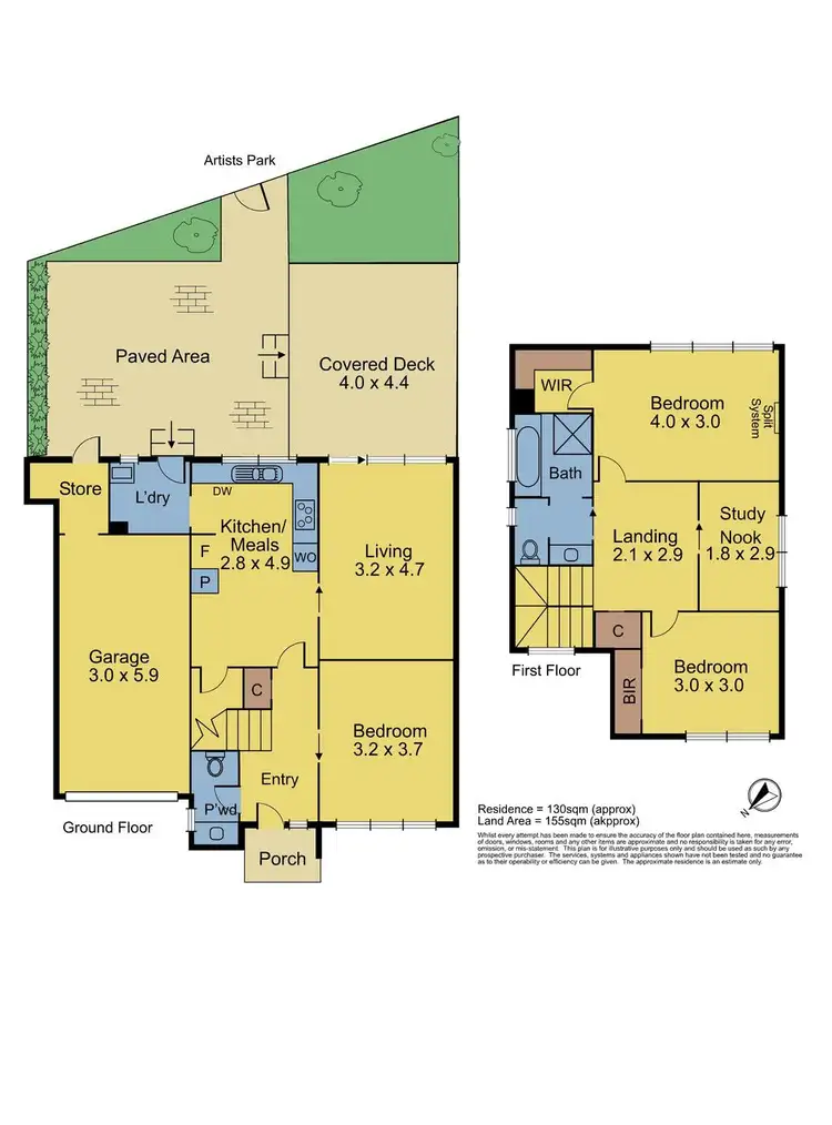 Floorplan of Homely townhouse listing, 2/8 Prince Street, Box Hill South VIC 3128