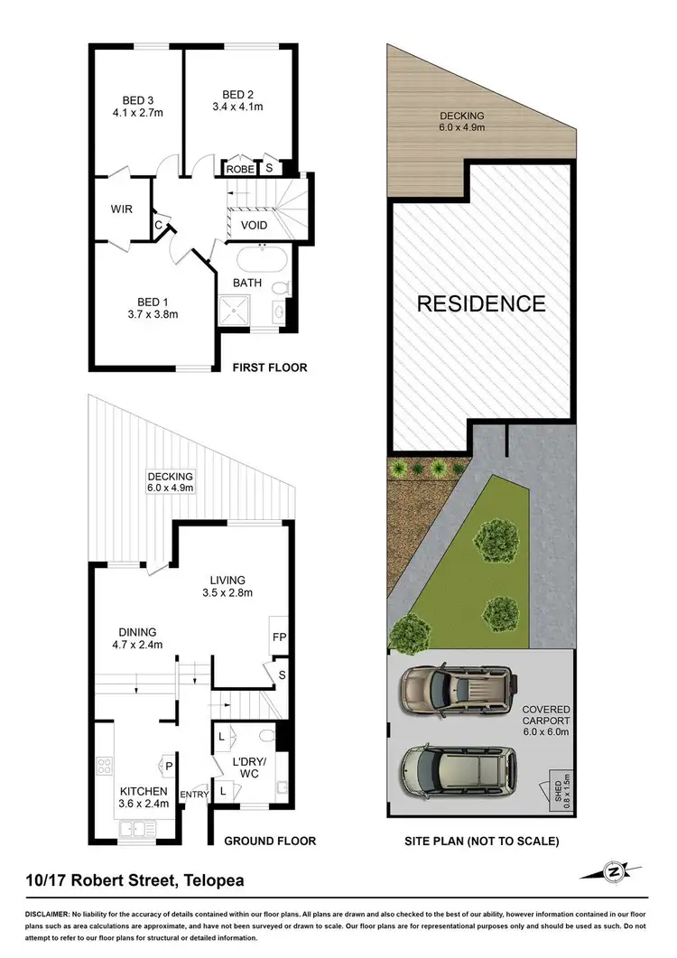 Floorplan of Homely townhouse listing, 10/17 Robert Street, Telopea NSW 2117