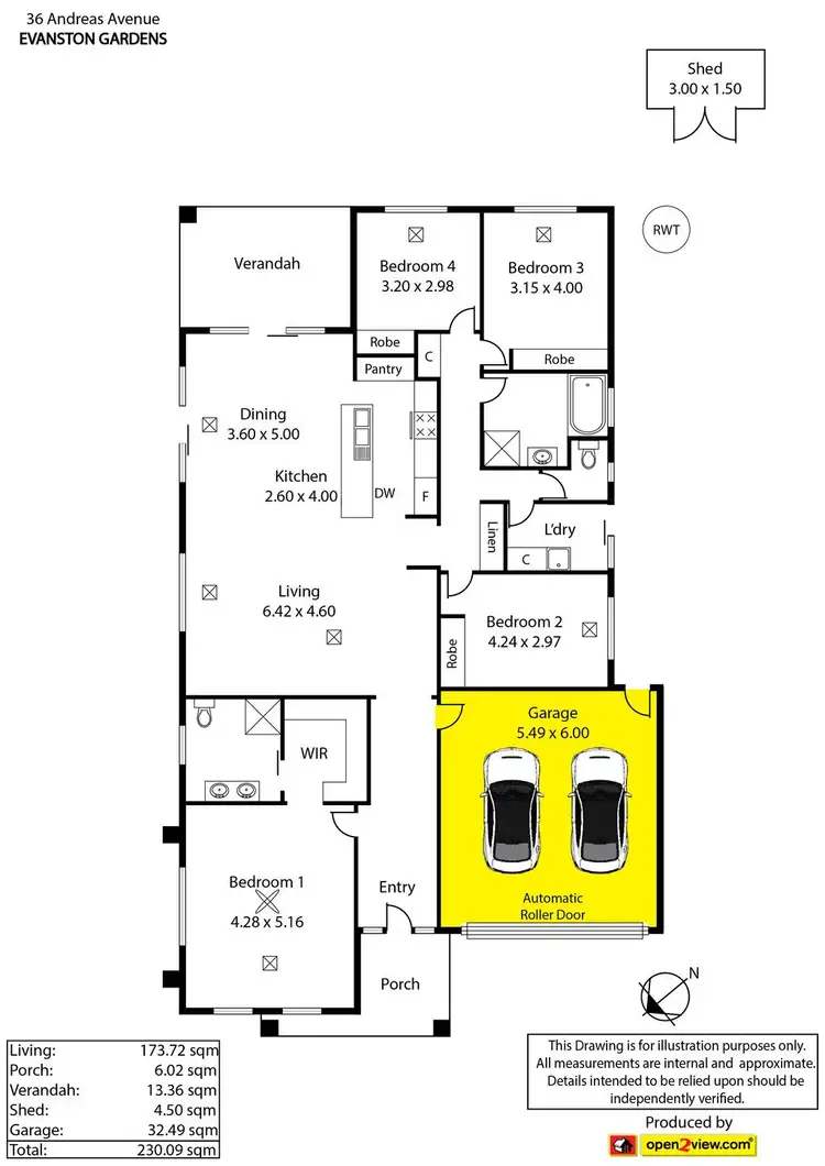 Floorplan of Homely house listing, 36 Andreas Avenue, Evanston Gardens SA 5116