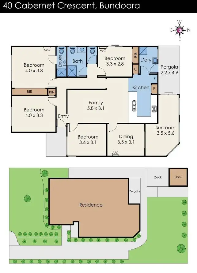 Floorplan of Homely house listing, 40 Cabernet Crescent, Bundoora VIC 3083
