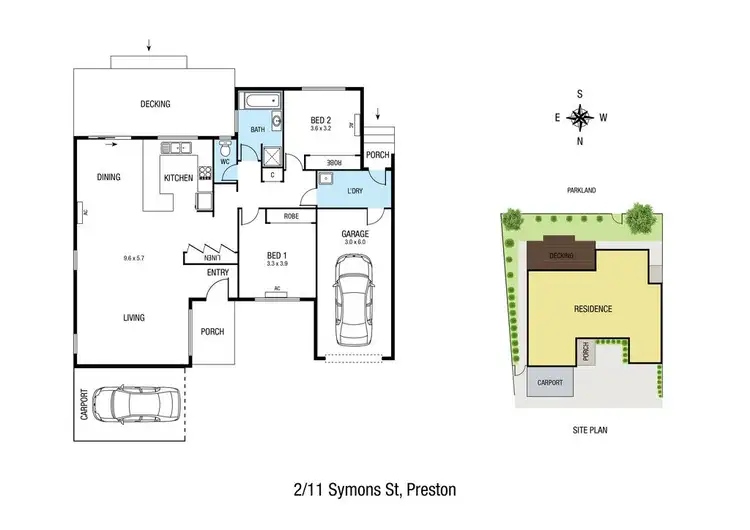 Floorplan of Homely unit listing, 2/11 Symons Street, Preston VIC 3072