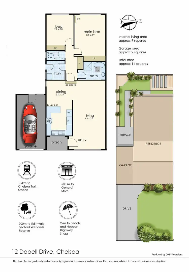 Floorplan of Homely house listing, 12 Dobell Drive, Chelsea VIC 3196