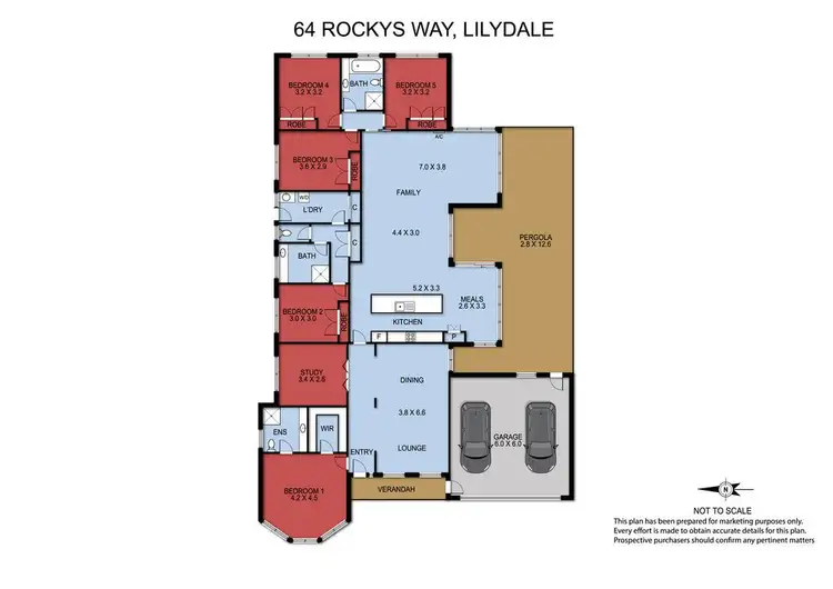 Floorplan of Homely house listing, 64 Rockys Way, Lilydale VIC 3140