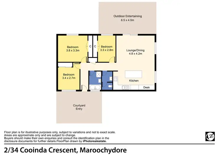 Floorplan of Homely unit listing, 2/34 Cooinda Crescent, Maroochydore QLD 4558