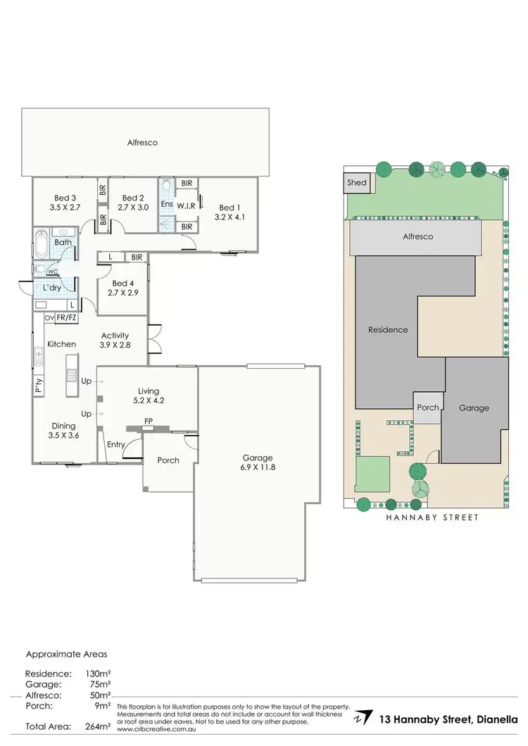 Floorplan of Homely house listing, 13 Hannaby Street, Dianella WA 6059