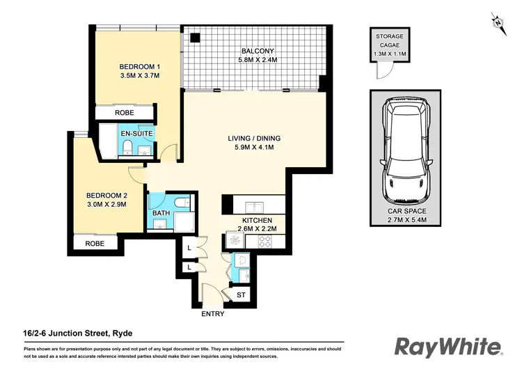 Floorplan of Homely apartment listing, 16/2-6 Junction Street, Ryde NSW 2112