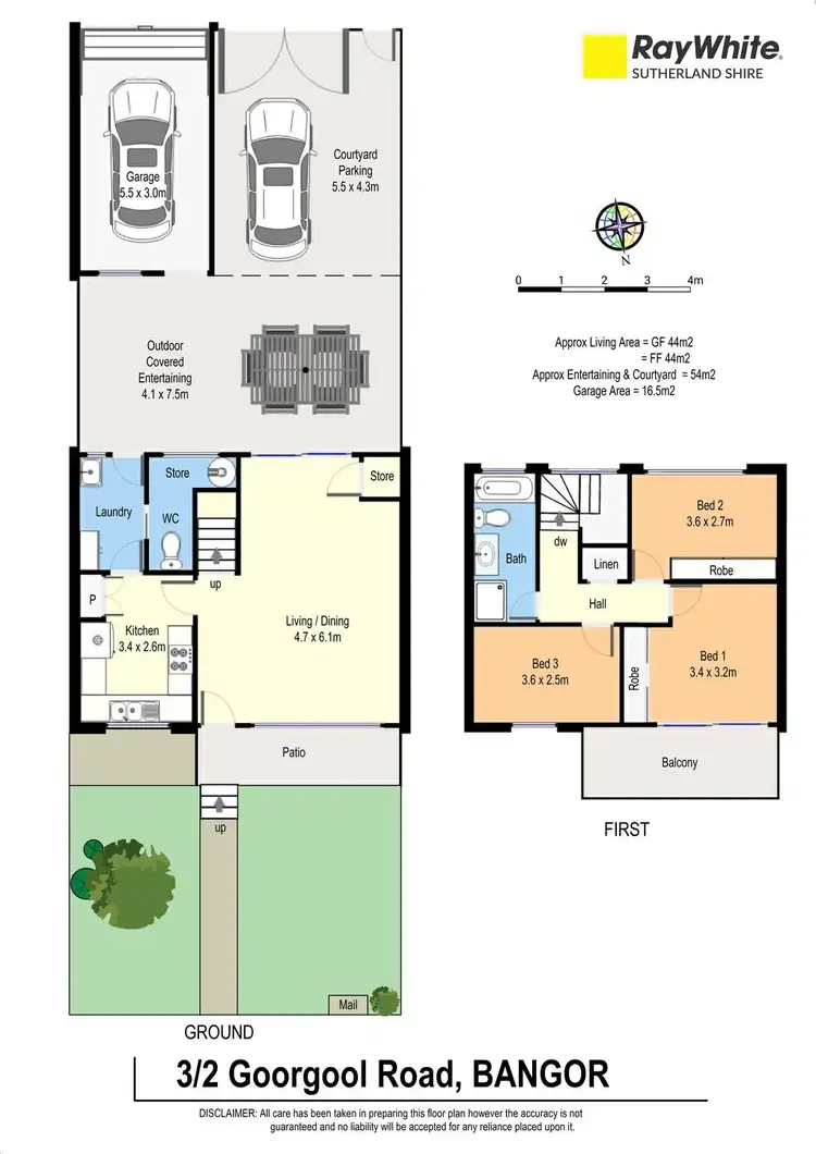 Floorplan of Homely townhouse listing, 3/2 Goorgool Road, Bangor NSW 2234