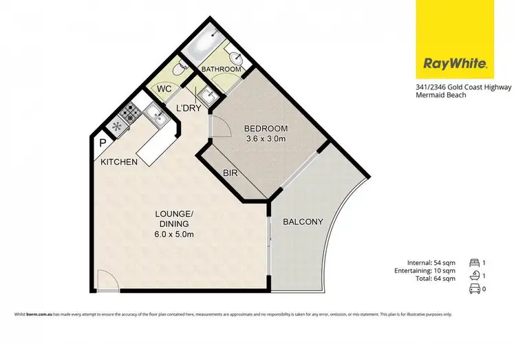 Floorplan of Homely unit listing, 341/2342 Gold Coast Highway, Mermaid Beach QLD 4218