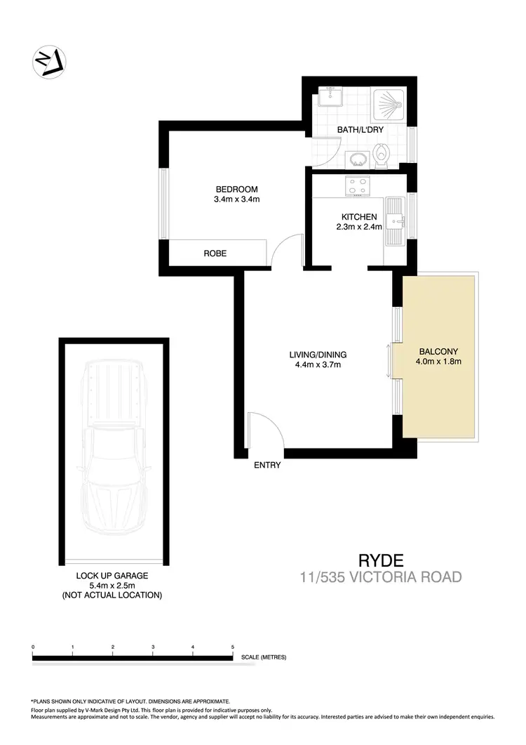 Floorplan of Homely apartment listing, 11/535 Victoria Road, Ryde NSW 2112