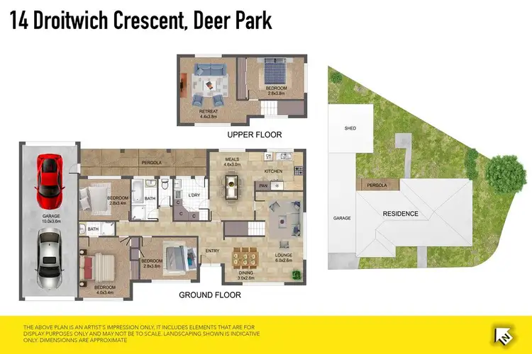 Floorplan of Homely house listing, 14 Droitwich Crescent, Deer Park VIC 3023