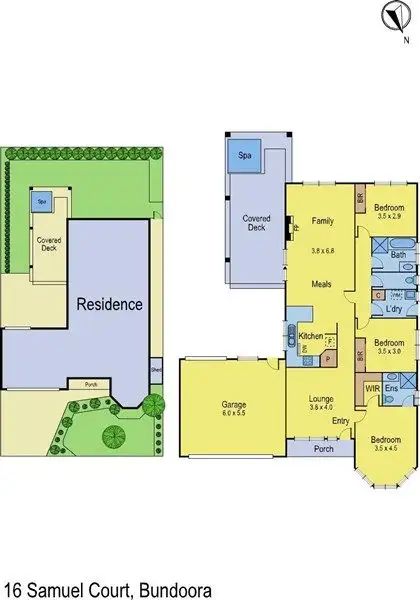 Floorplan of Homely house listing, 16 Samuel Court, Bundoora VIC 3083