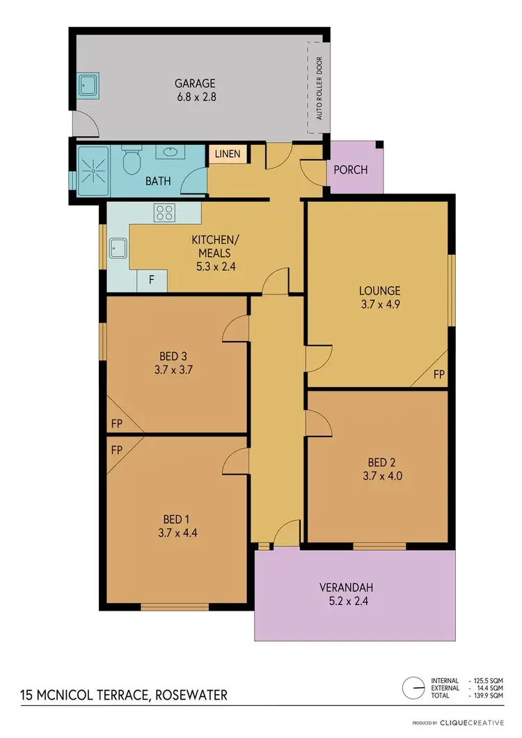 Floorplan of Homely house listing, 15 McNicol Terrace, Rosewater SA 5013