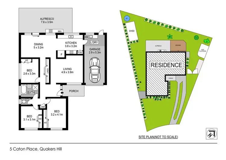 Floorplan of Homely house listing, 5 Caton Place, Quakers Hill NSW 2763