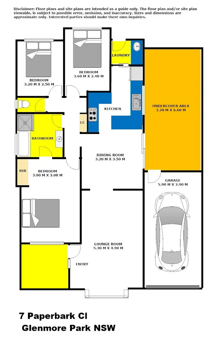Floorplan of Homely house listing, 7 Paperbark Close, Glenmore Park NSW 2745