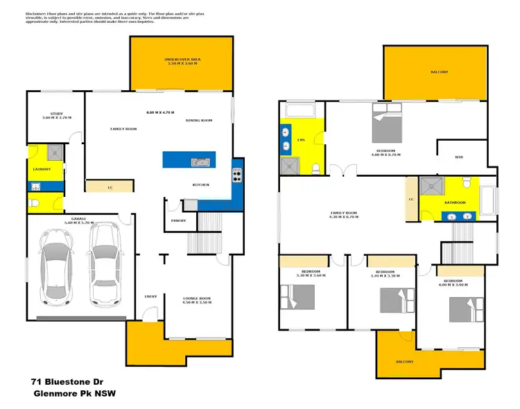 Floorplan of Homely house listing, 71 Bluestone Drive, Glenmore Park NSW 2745