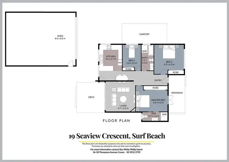 Floorplan of Homely house listing, 19 Seaview Crescent, Surf Beach VIC 3922