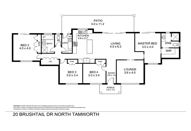 Floorplan of Homely rural property listing, 20 Brushtail Drive, Tamworth NSW 2340