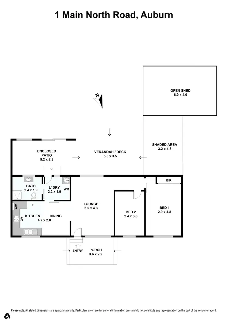 Floorplan of Homely house listing, 1 Main North Road, Auburn SA 5451