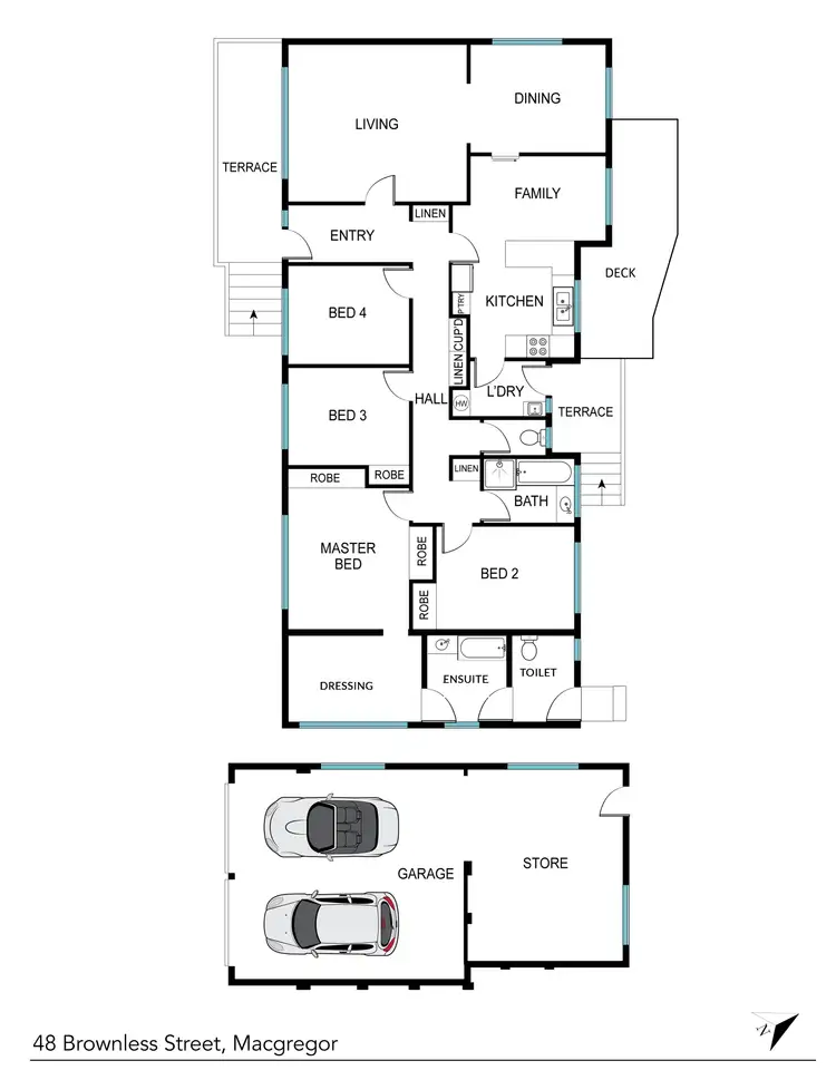 Floorplan of Homely house listing, 48 Brownless Street, Macgregor ACT 2615