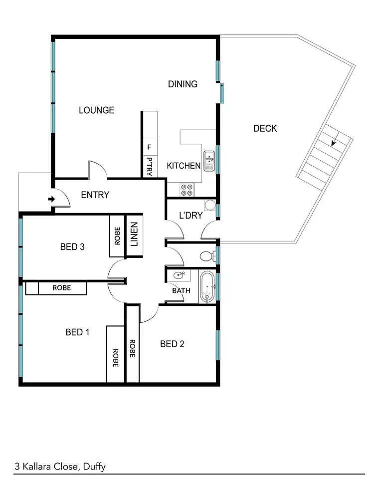 Floorplan of Homely house listing, 3 Kallara Close, Duffy ACT 2611