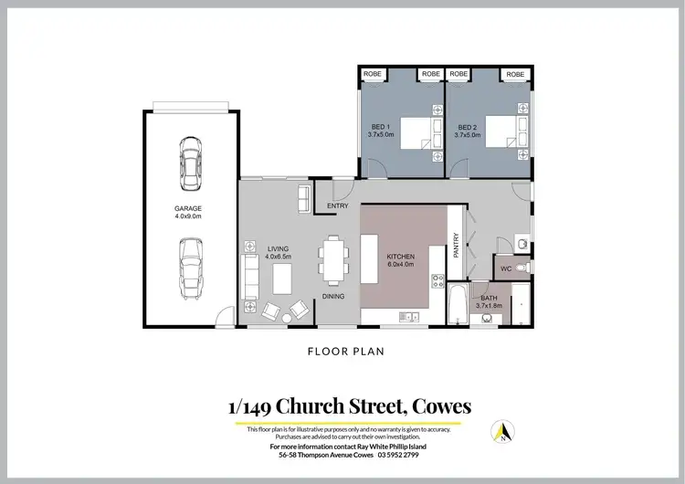 Floorplan of Homely house listing, 1/149 Church Street, Cowes VIC 3922