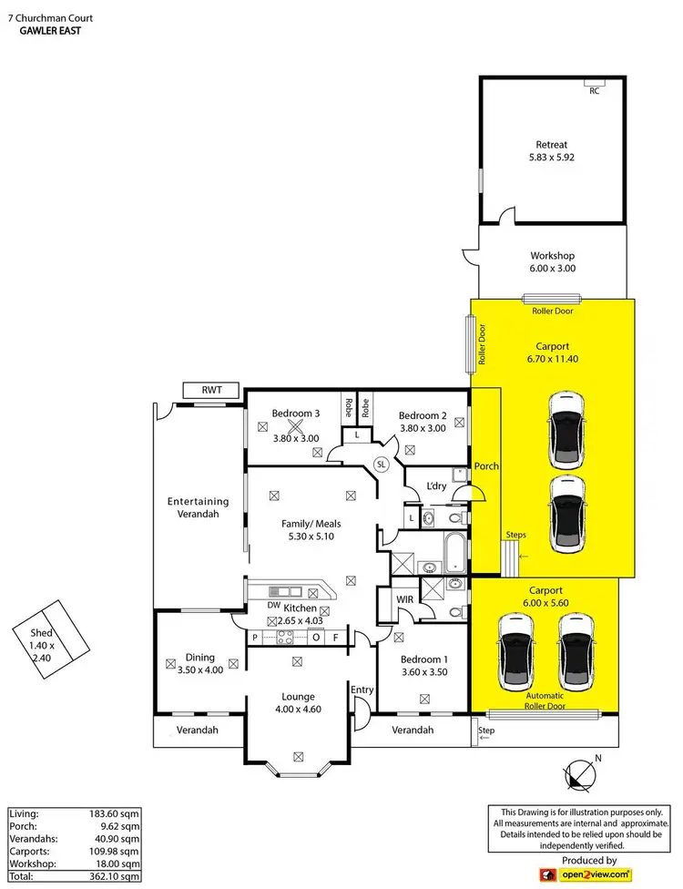 Floorplan of Homely house listing, 7 Churchman Court, Gawler East SA 5118
