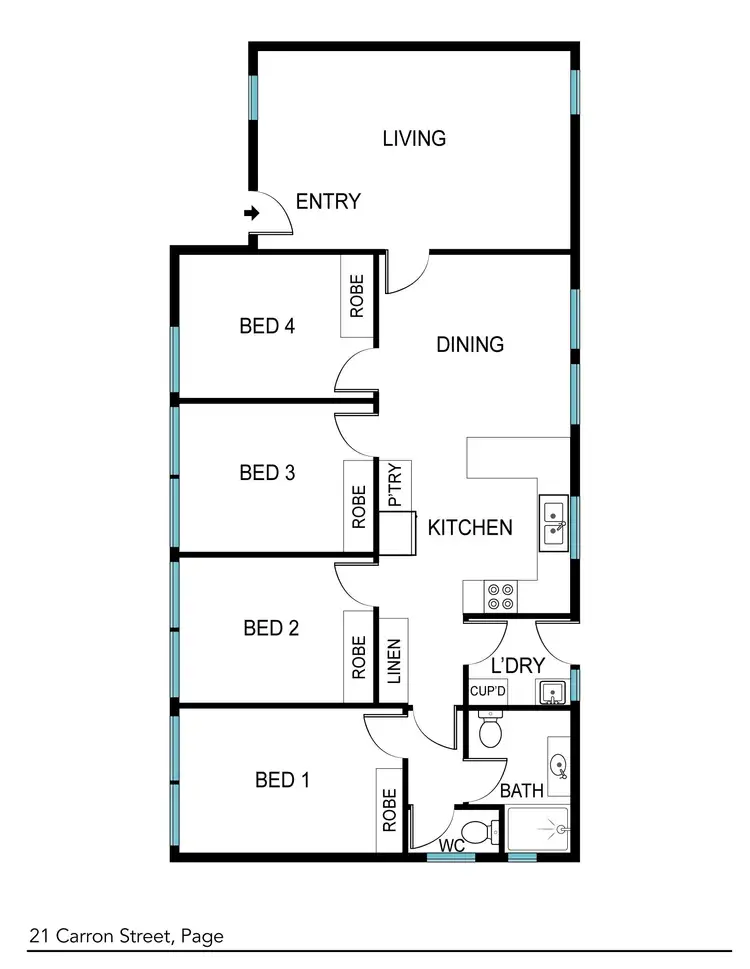 Floorplan of Homely house listing, 21 Carron Street, Page ACT 2614