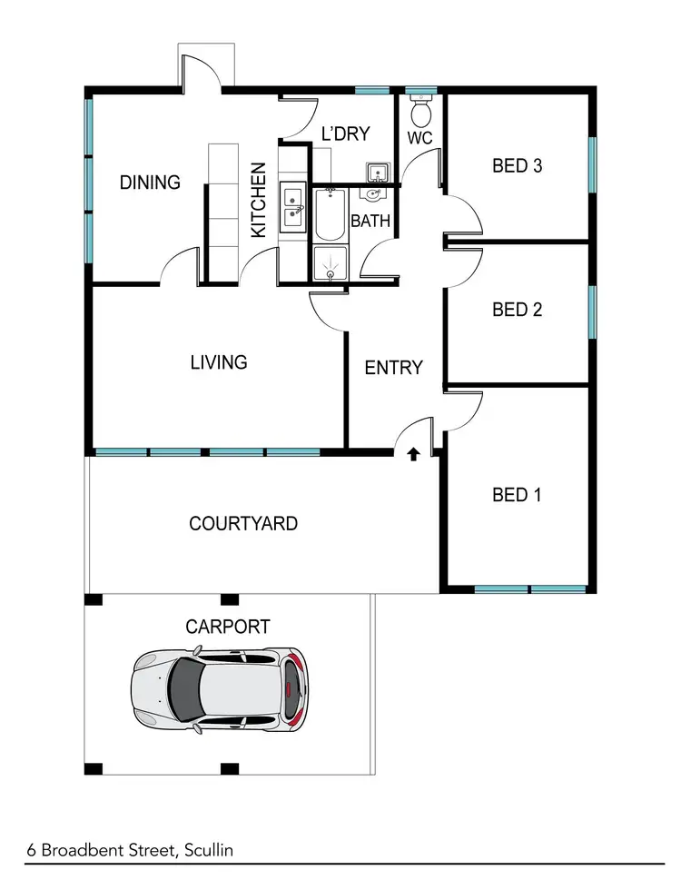 Floorplan of Homely house listing, 6 Broadbent Street, Scullin ACT 2614