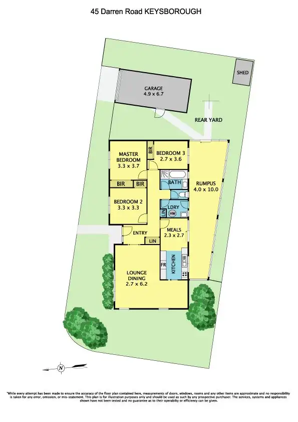 Floorplan of Homely house listing, 45 Darren Road, Keysborough VIC 3173