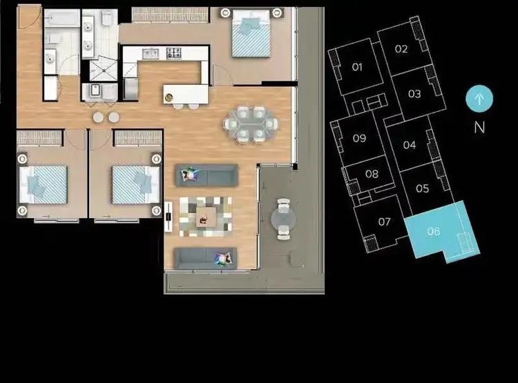Floorplan of Homely unit listing, 10106/112 Palm Meadows Drive, Carrara QLD 4211