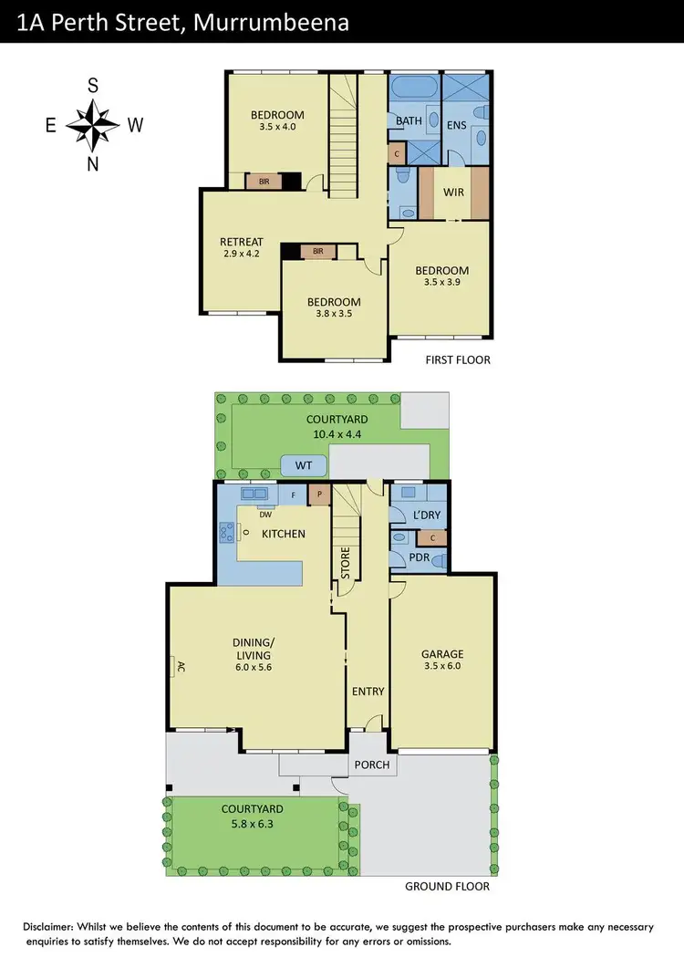 Floorplan of Homely townhouse listing, 1A Perth Street, Murrumbeena VIC 3163