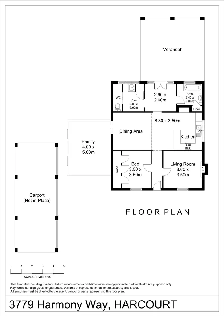 Floorplan of Homely house listing, 3779 Harmony Way, Harcourt VIC 3453