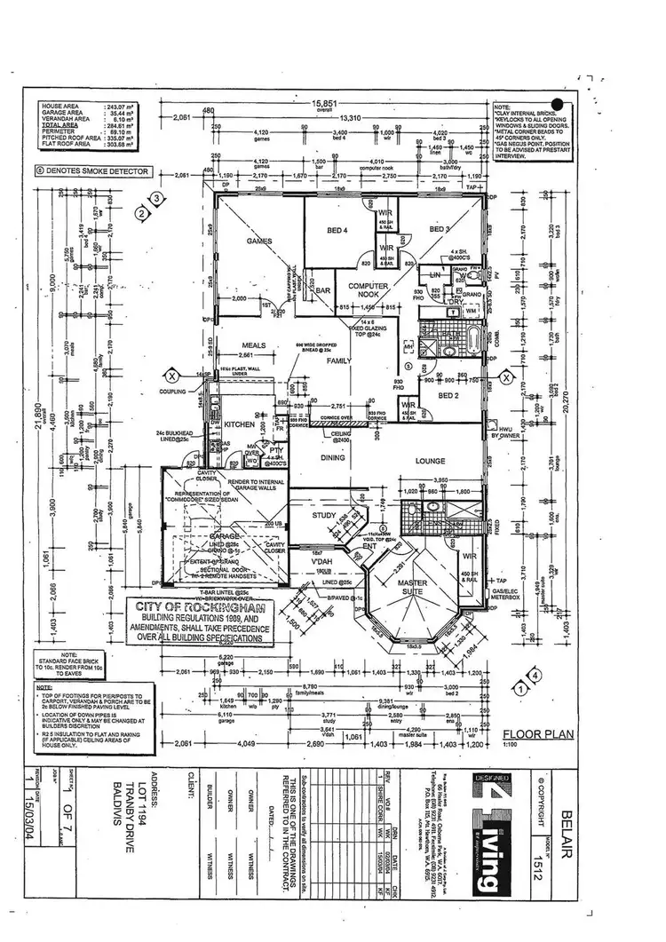 Floorplan of Homely house listing, 40 Tranby Drive, Baldivis WA 6171