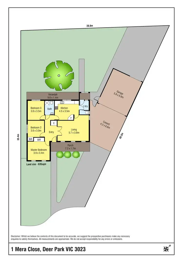 Floorplan of Homely house listing, 1 Mera Close, Deer Park VIC 3023
