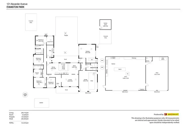 Floorplan of Homely house listing, 121 Alexander Avenue, Evanston Park SA 5116