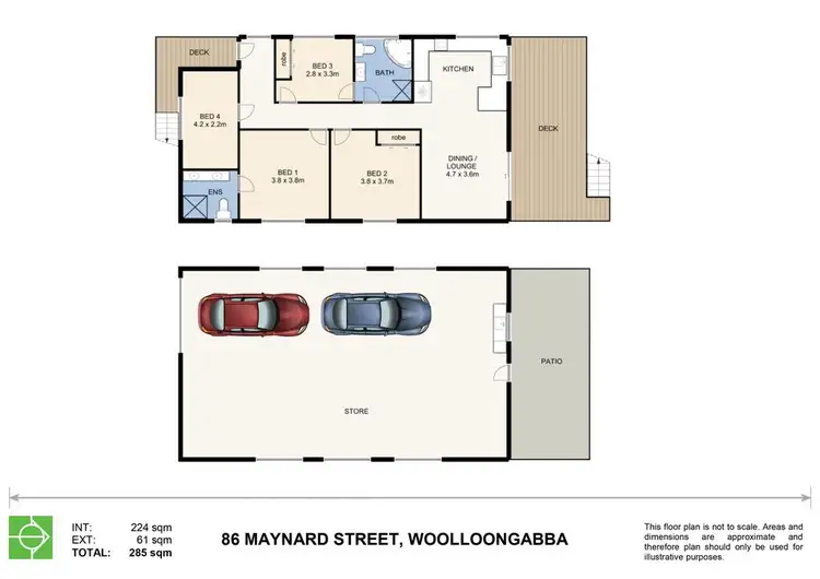 Floorplan of Homely house listing, 86 Maynard Street, Woolloongabba QLD 4102