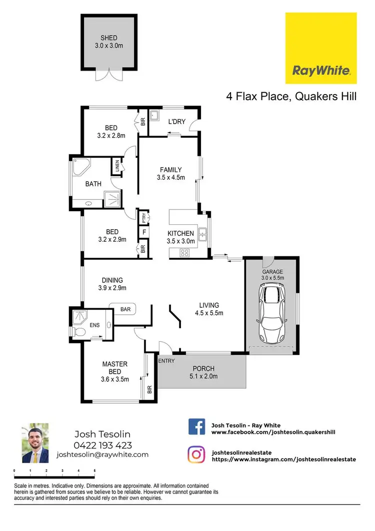 Floorplan of Homely house listing, 4 Flax Place, Quakers Hill NSW 2763