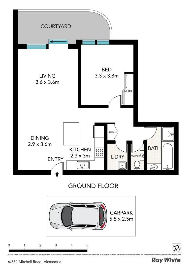 Floorplan of Homely apartment listing, 6/362 Mitchell Road, Alexandria NSW 2015