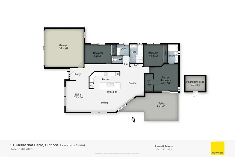 Floorplan of Homely house listing, 91 Casuarina Drive, Elanora QLD 4221