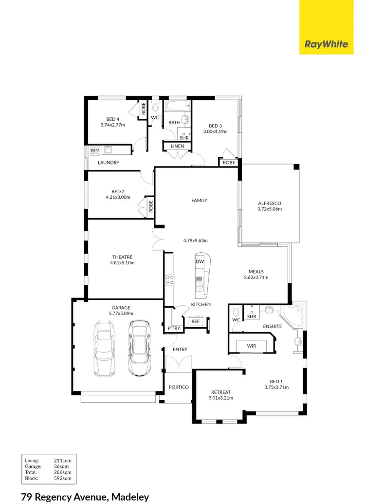 Floorplan of Homely house listing, 79 Regency Avenue, Madeley WA 6065