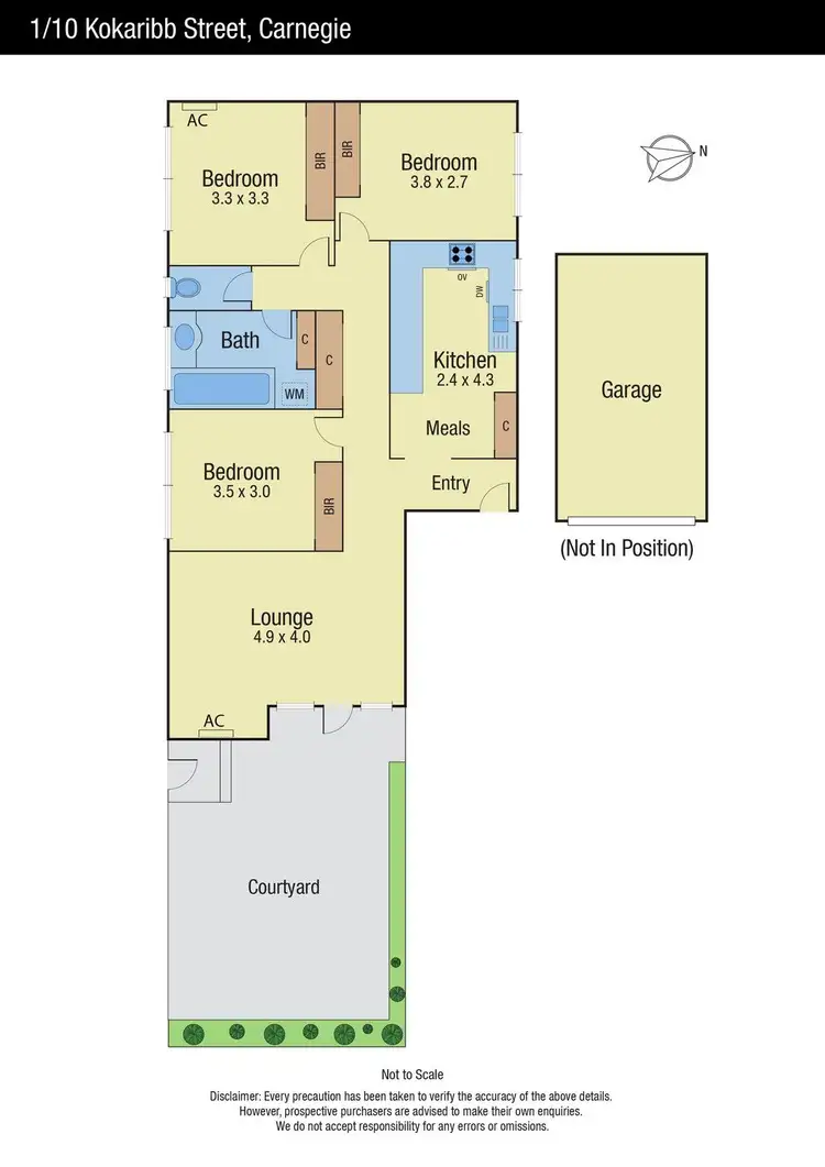 Floorplan of Homely apartment listing, 1/10 Kokaribb Road, Carnegie VIC 3163