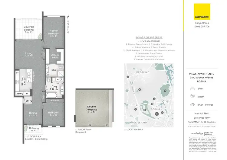 Floorplan of Homely unit listing, 35/2 Arbour Avenue, Robina QLD 4226