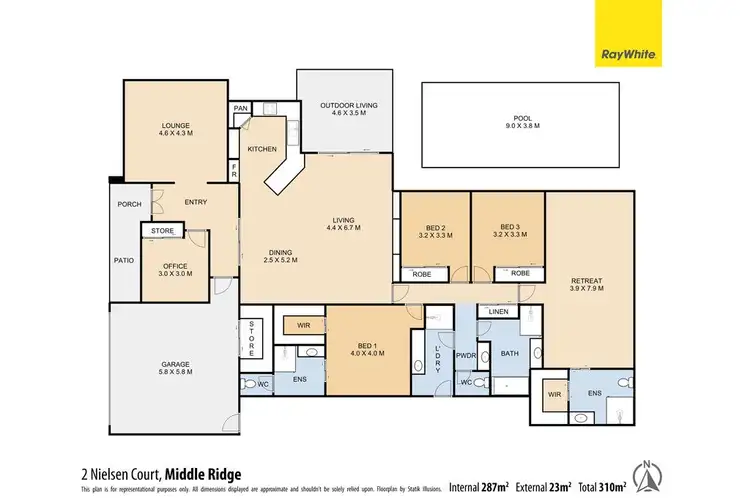 Floorplan of Homely house listing, 2 Nielsen Court, Middle Ridge QLD 4350