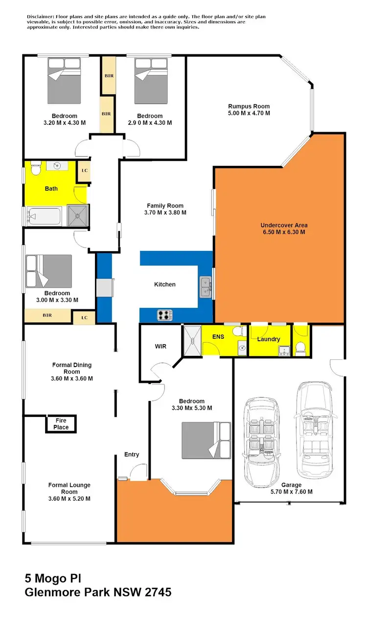 Floorplan of Homely house listing, 5 Mogo Place, Glenmore Park NSW 2745