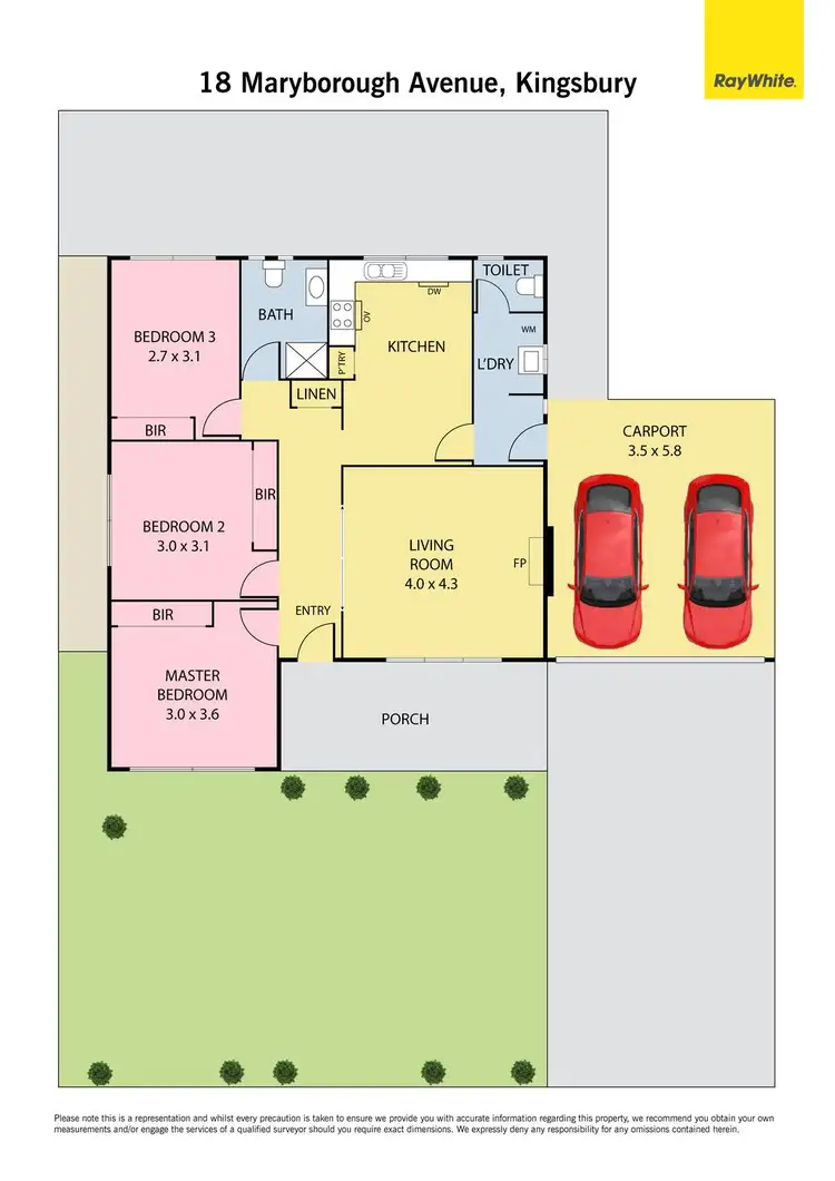 Floorplan of Homely unit listing, 1/18 Maryborough Avenue, Kingsbury VIC 3083